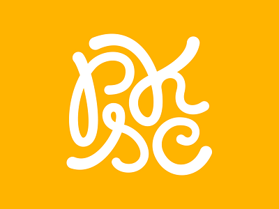 PKSC lettering logo monogram typography