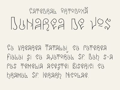 Catedrala Ortodoxa romania type design typeface typography