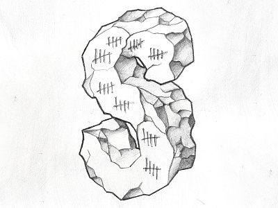 S In Stone illustration lettering