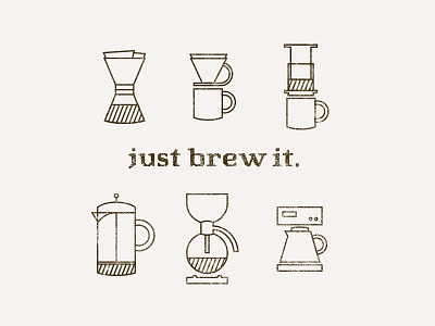 Just Brew It #3 coffee illustration typography