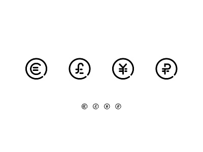 Currency icons icons illustration ui