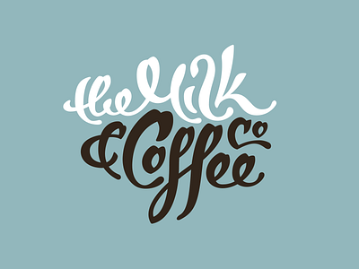 Milk & coffee coffee lettering logo typography