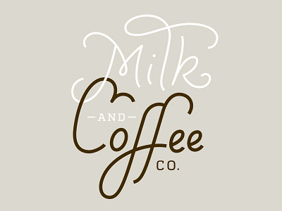 Milk and Coffee Co. branding lettering