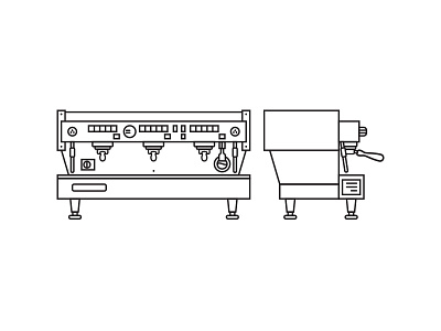 Linea coffee icons illustration monoweight