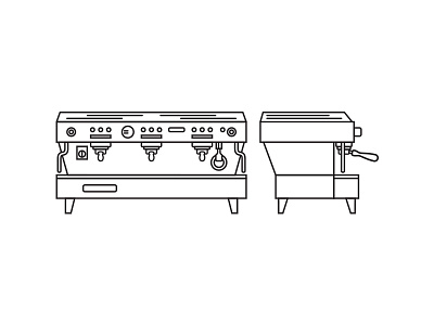 Linea PB coffee icons illustration monoweight