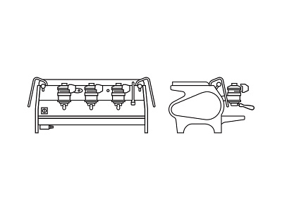 Strada1 coffee icons illustration monoweight