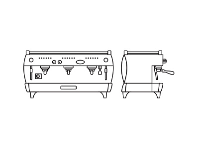 GB/5 coffee icons illustration monoweight