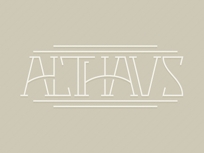 Althaus branding lettering ligatures