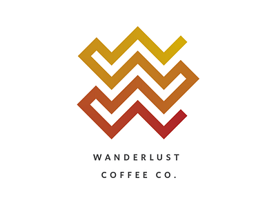 Wanderlust Coffee branding coffee logo