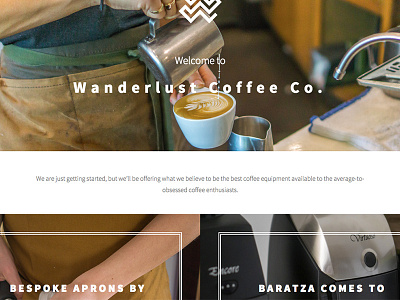 Wanderlust Home coffee photography web design