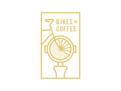 Bikes & Coffee Concept bicycles coffee icons illustration logo monoweight