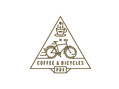 Coffee & Bicycles Concept bicycles coffee icons illustration logo monoweight