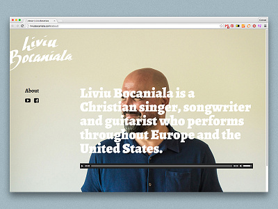 Liviu Bocaniala website lettering music website wordpress