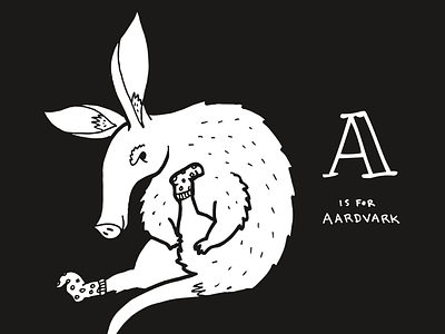 A is for aardvark illustration