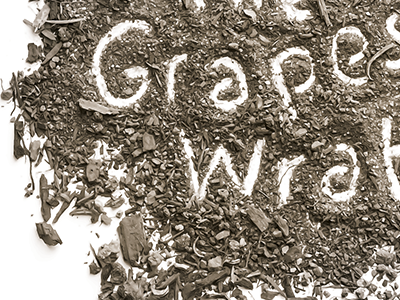 The Grapes of Wrath custom dirt typography