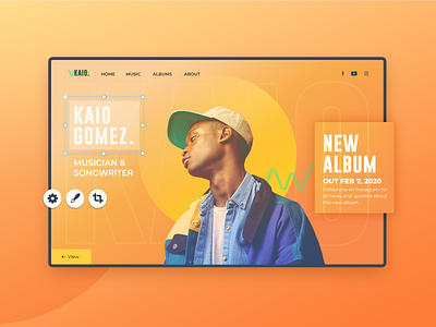 Musician Website design music musician ui ui design web design