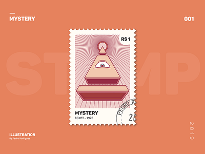 STAMP COLLECTION - 001 design egypt egyptian eye illuminate illustration mystery stamp vector