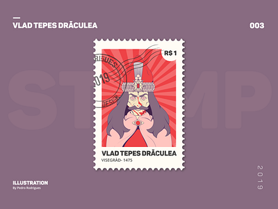 STAMP COLLECTION - 003 design dracula illustration stamp transilvânia vampire vector