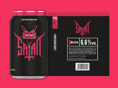 SATAN LAGER DOPPELBOCK BEER beer beer art design devil illustration product design satan satanic vector