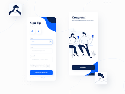 Mobile Sign Up Form app character design daily design illustration mobile mobile signup form sign up sign up form signup