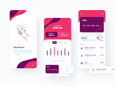 Another banking app :) bank app banking app chart design finance finance app illustration income mobile app mobile ui spendings