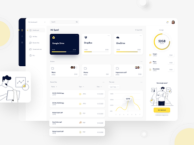 Dashboard - File manager cloud app dashboard dashboard design dashboard ui design file manager web app web application design