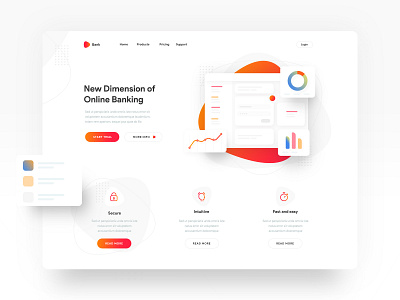 Bankinng App - Landing Page banking banking app landing page landing page design