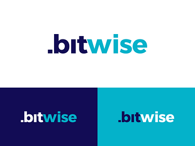 Bitwise Logo blue logo simple type