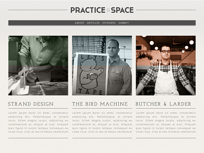 Practice & Space redesign concept layout practice space ui design web design