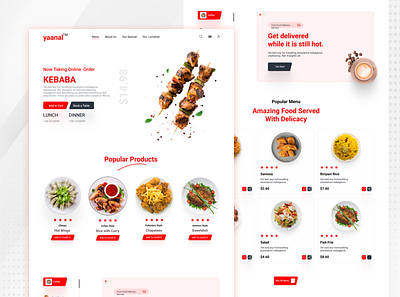 food WEBSITE LANDING PAGE food food landing page resturant resturant landing page ui design uiux website website landing page website design