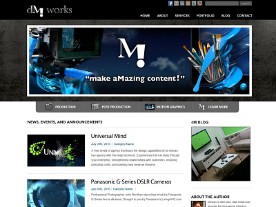 dM works Website Design graphic design ui ux web design