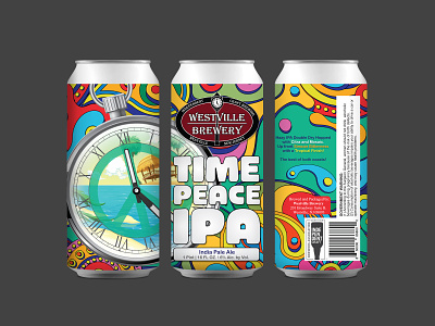 Westville Brewery Time Peace IPA adobe illustrator branding craftbeer graphic design illustration vector