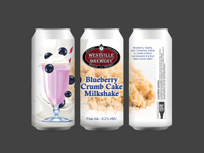 Westville Brewery Blueberry Milkshake Crumb Cake - Pale Ale adobe illustrator beer branding craftbeer design graphic design illustration product design vector