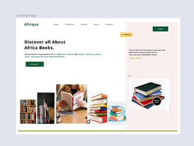 This is a book landing page. dailyui ui ux