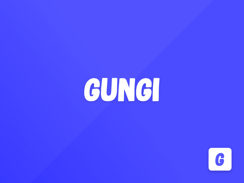Gungi Branding wordmark badge creative icon tarful identity brand designer mark app design logotype logo design branding concept