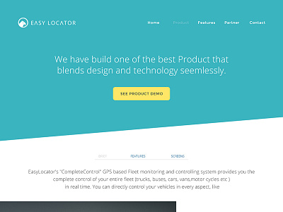 Product Page for Easy Locator easy locator layout typography vamosys website