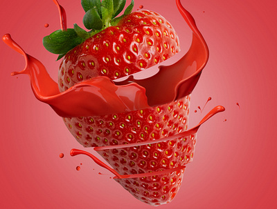 Strawberry mix branding fruit graphic design motion graphics