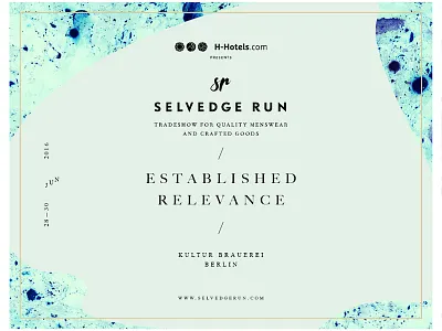 Selvedge Run ‘Established Relevance’ — Branding & Graphics branding fashion graphic design tradeshow typography