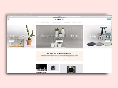 woonder — Web Design branding design products handcraft image photography marketplace minimalistic webdesign