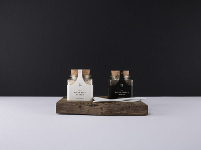 Hohoffs — Salt and Pepper Packaging bakery black and white graphic design monochrome packaging salt and pepper structure textures type work typography