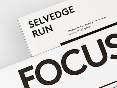 Selvedge Run N° 04 — Focus On The Good branding graphicdesign ui