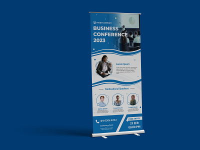 Business Conference Roll-Up Banner Design retractable banner roll up banner roll up banner design roll up banner template