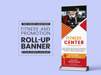 Fitness Roll-Up Banner Design branding fitness roll up banner design roll up banner
