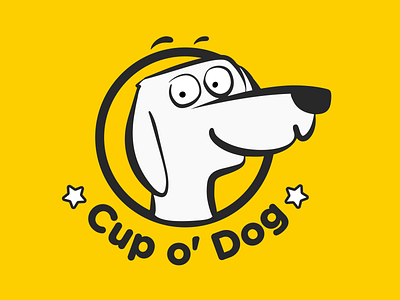 Cup o' Dog (Logo design) branding design coffeeshop dog logo