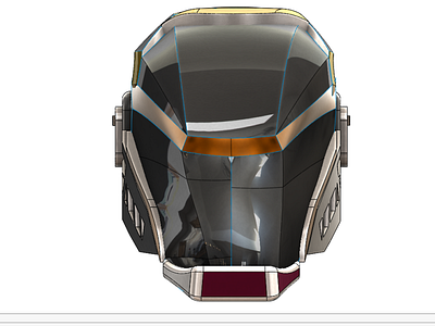 Helmet design for 3D character