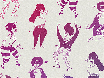 I don't dance dance illustration pattern