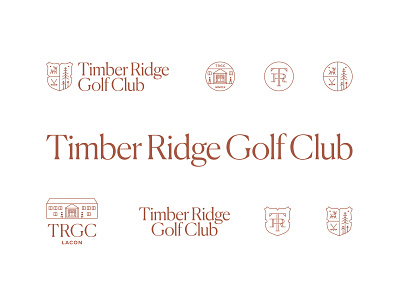 Timber Ridge Golf Club Brand Identity branding country club crest crest logo deer logo family crest golf course golf identity golfing green logo illinois lacon line logo peoria timber logo