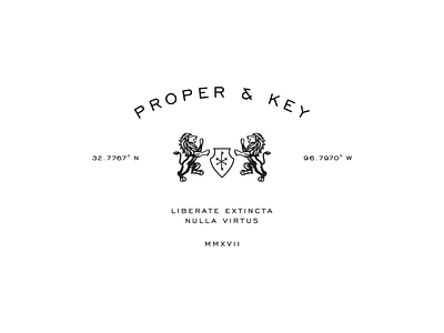 Proper & Key Menswear and fashion fashion brand fashion branding heritage key lion logo mens mens fashion menswear proper