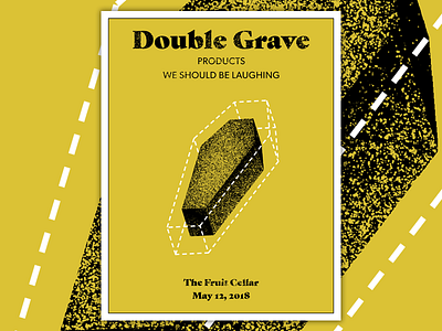 Double Grave concert poster diy music gig poster