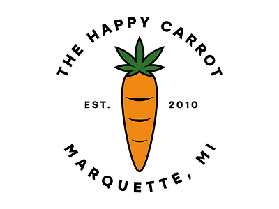 The Happy Carrot carrot logo marijuana